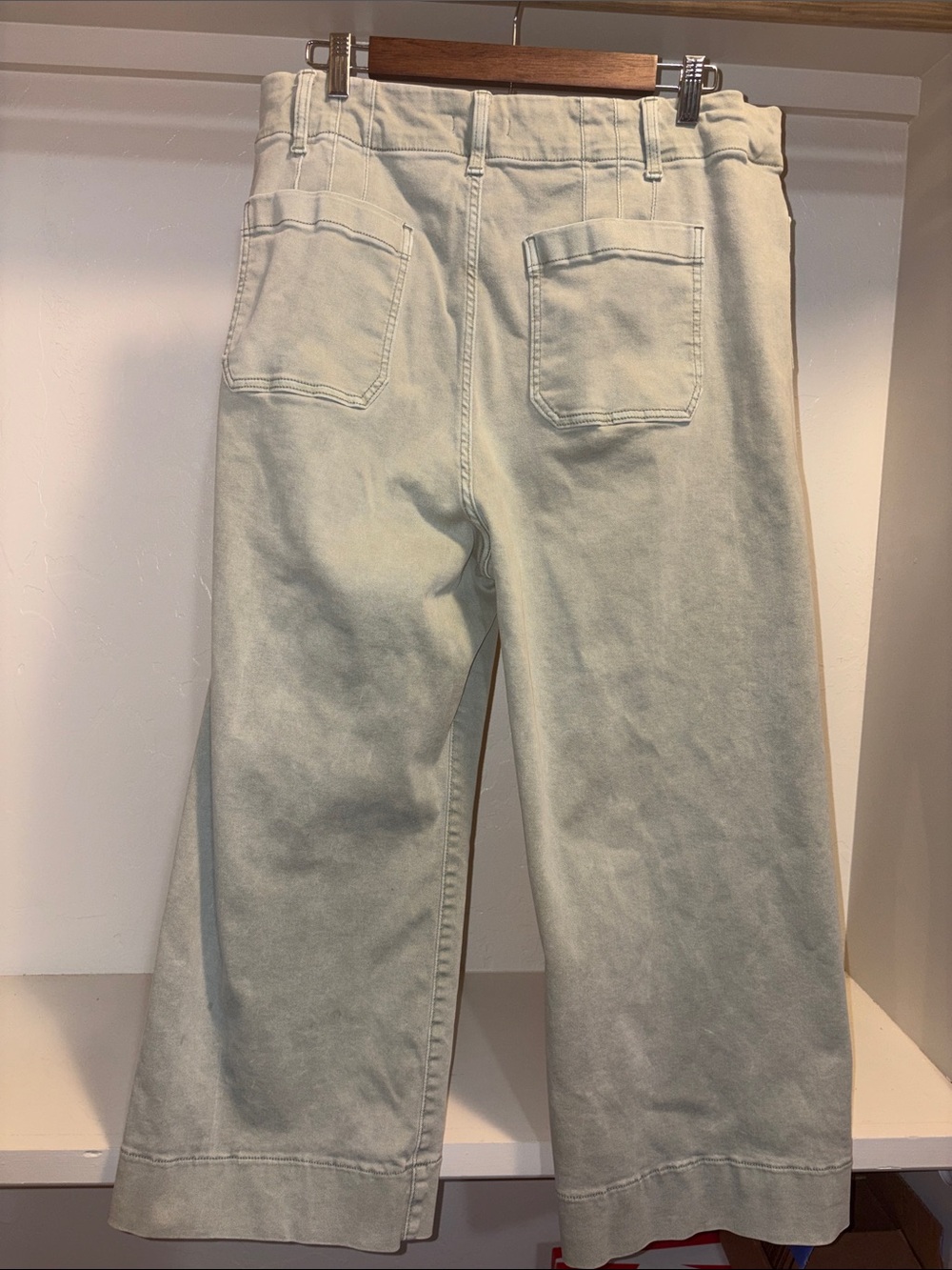 LC Lauren Conrad Sage Green Cropped Wide-Leg Jeans - Picture 4 of 5